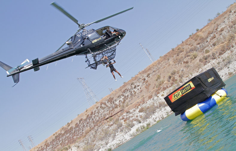 FEAR FACTOR -- "The Bees Are So Angry" Episode 1001 -- Pictured: Heli Partner Rescue -- Photo by: Michael Weaver/NBC